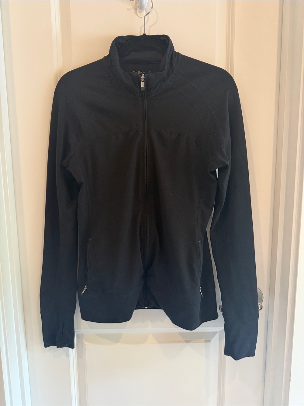 Women's Black Full-Zip Casual Hoodie